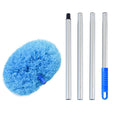 Extendable Ceiling Duster with Round Microfibre Head - Blue