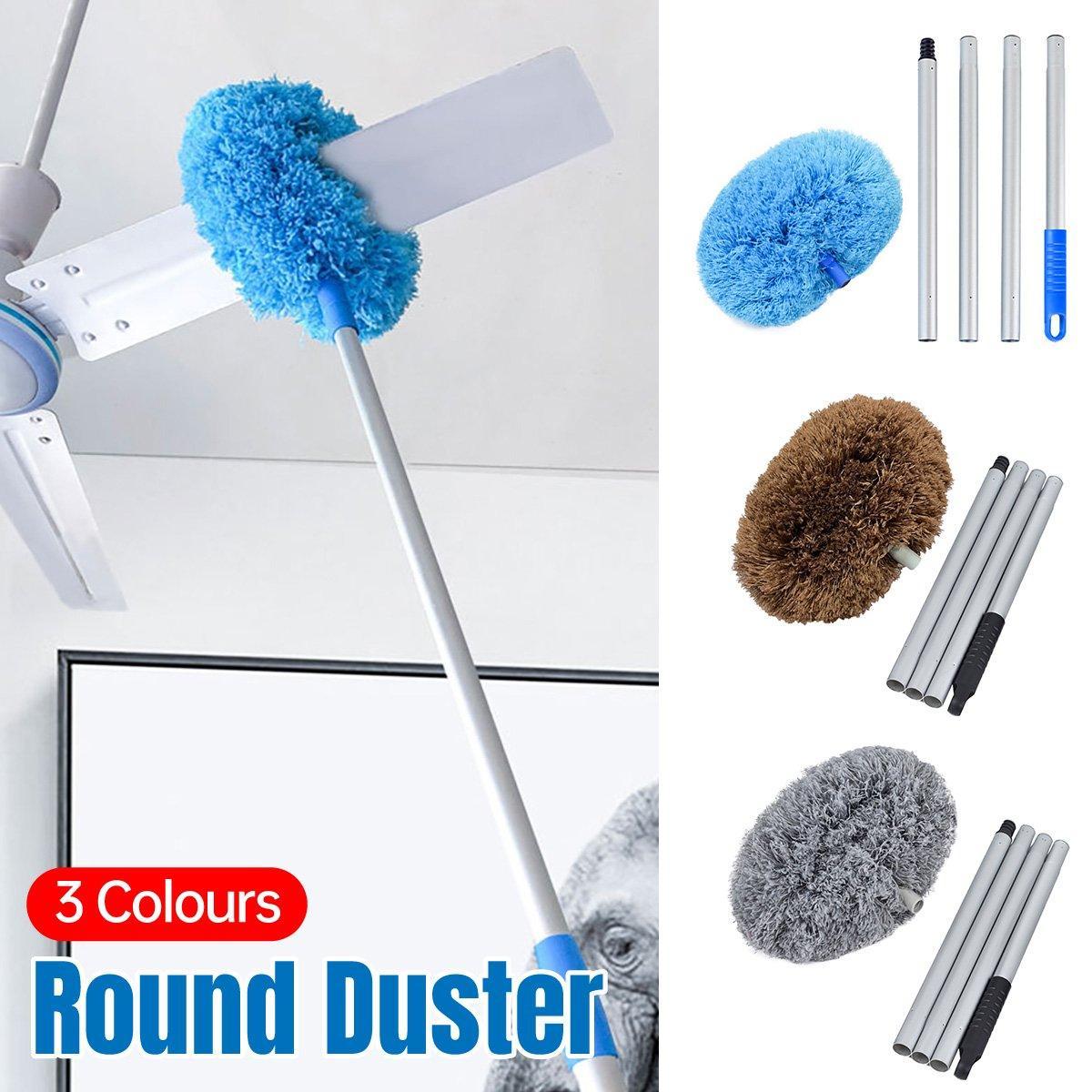 Extendable Ceiling Duster with Round Microfibre Head - Blue - view 16