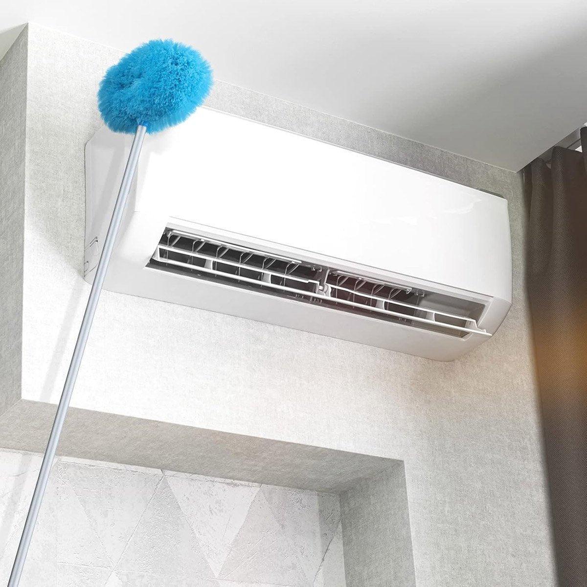 Extendable Ceiling Duster with Round Microfibre Head - Blue - view 7