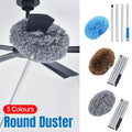 Extendable Ceiling Duster with Round Microfibre Head - Grey - view 2