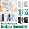 Extendable Metal Desktop Book Rack, 10 to 50 cm Adjustable Width - Aqua Blue - view 2