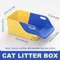 Extra Large Cat Litter Box, Semi-Enclosed - Blue and Yellow - view 4