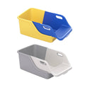 Extra Large Cat Litter Box, Semi-Enclosed - Grey - view 3
