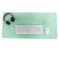 Extra Large Faux Leather Mouse Pad, 80 x 40 cm Desk Mat - Light Blue - view 3
