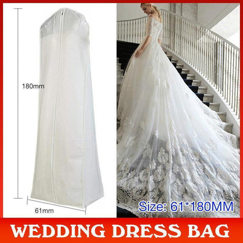 Extra Large Wedding Dress Garment Bag with Centre Zip, 180 x 61 x 25 cm