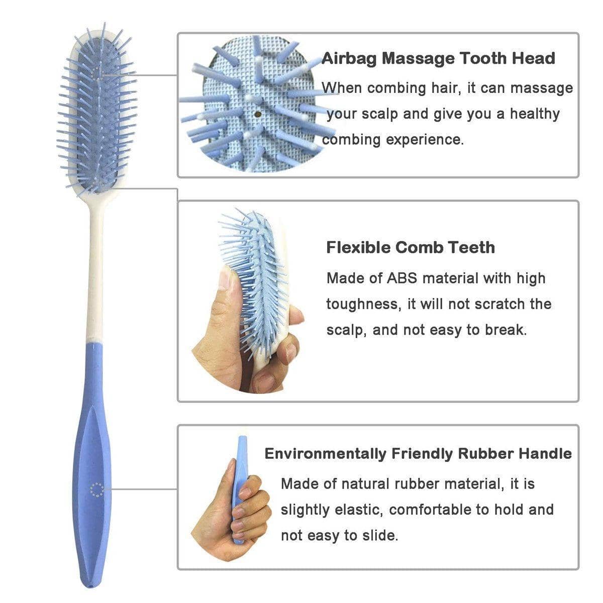 Extra Long Handle Comb and Brush for Elderly, 14 Inch (35.5 cm) - view 4