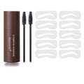 Eyebrow Powder Kit with Stencils and Brushes - Dark Brown