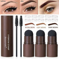 Eyebrow Powder Kit with Stencils and Brushes - Dark Brown - view 3