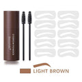 Eyebrow Powder Kit with Stencils and Brushes - Dark Brown - view 4