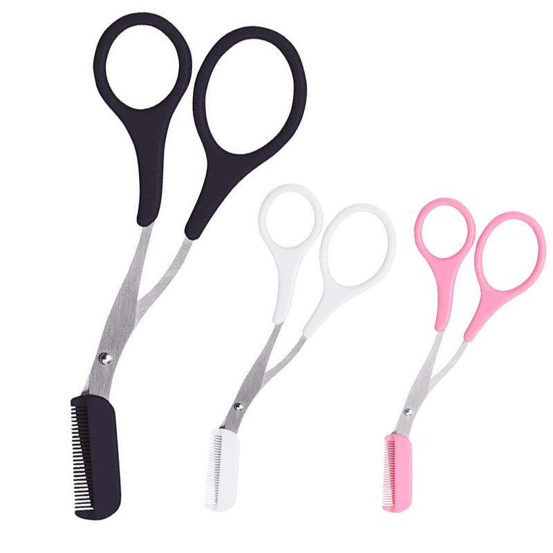 Eyebrow Razor and Scissor Set with Comb - Black - view 3