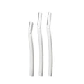 Eyebrow Razor Set of 3 - 1 Short and 2 Long Razors, White