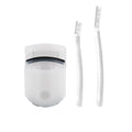 Eyebrow Razor Set of 3 - Short and Long Razors with Eyelash Curler, Clear