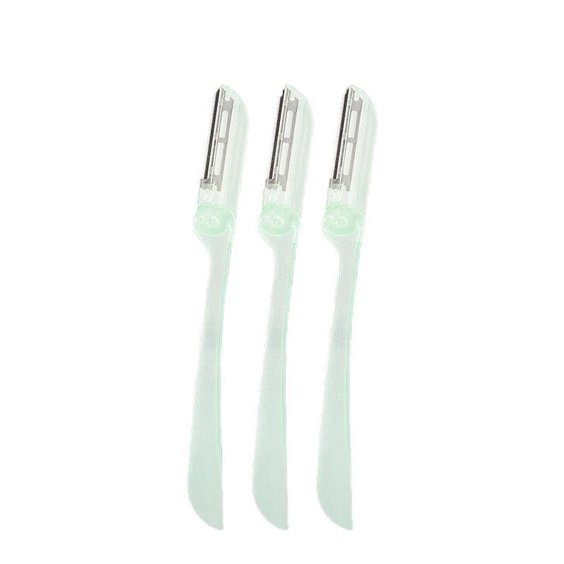 Eyebrow Razor Set of 3 - Three Razors, Light Green