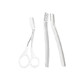 Eyebrow Razor Set of 3 - White and Clear Razors with Brow Scissors