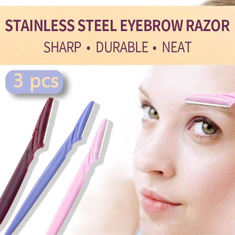 Eyebrow Razor Trimmer for Women with Safety Cover - Pack of 3 - view 2