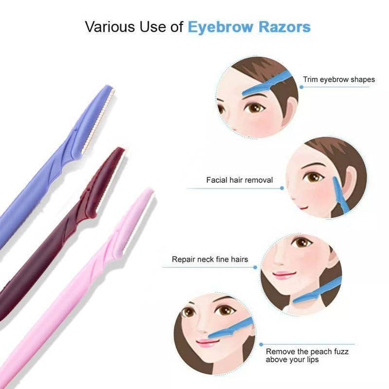 Eyebrow Razor Trimmer for Women with Safety Cover - Pack of 3 - view 3