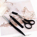 Eyebrow Trimming Set of 3 with Comb Scissors, Tweezers and Razor - view 3
