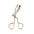 Eyelash Curler with Silicone Pad and Curved Handle - Gold