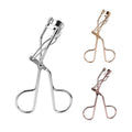 Eyelash Curler with Silicone Pad and Curved Handle - Gold - view 3