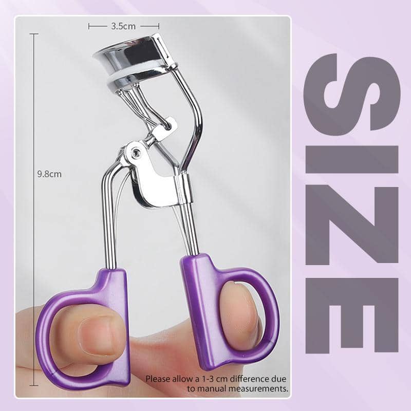 Eyelash Curler with Silicone Pad - Silver and Purple - view 3
