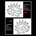 Eyeliner and Eyeshadow Stencil Set Fox Template Non-Woven - Model B, Pack of 4 - view 4