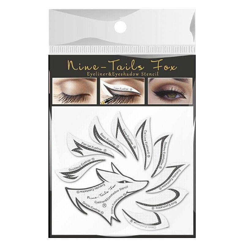 Eyeliner and Eyeshadow Stencil Set Fox Template Non-Woven - Model A, Pack of 2 - view 3
