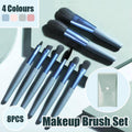 Eyeshadow Brush Set with Storage Bag, 8 Brushes - Blue - view 2