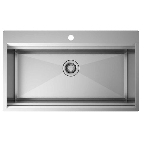 Artinox Layer BRP 81 Workstation Sink - 860mm Wide, AISI 304 Stainless Steel, Overflow - BRP81