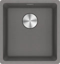Franke Maris Single Bowl Flush Mount Sink - Stone Grey Fragranite, Hidden Overflow - MRG210-37SG-B