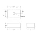 Turner Hastings Novi 75 x 46 butler sink - 64L single bowl, reversible, grey / charcoal - NO754FS-CL