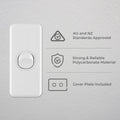 Deta Single Architrave Switch - 1 Gang - Polycarbonate - Classic Design - SuperSaverAU - view 2