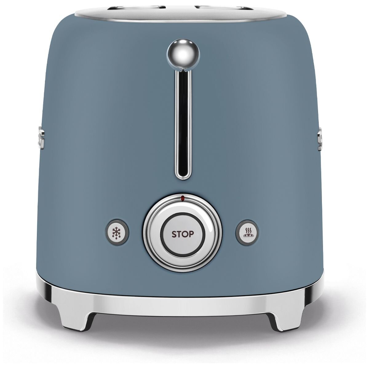 Smeg 50s Retro Style 2 Slice Toaster - Storm Blue Matte, Backlit Controls, Six Browning Levels - TSF01SBMAU