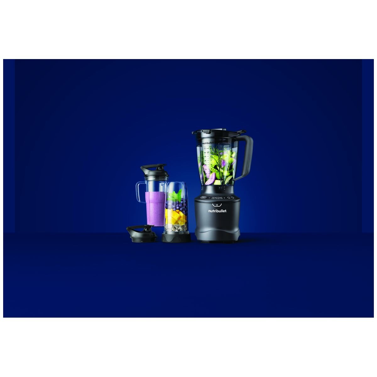 NutriBullet SmartSense Blender Combo 1.8L Pitcher - 1500W Motor, Five Speeds, Black - NBF07700-1507