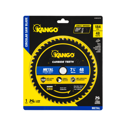 Kango 184mm 48T Metal Circular Saw Blade - Durable Cobalt Carbide - Precision Cuts