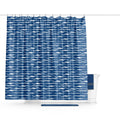 Barelli Shower Curtain - 180 x 180cm - Blue Textured Waves - Water-Resistant - SuperSaverAU - view 2