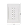 Deta Triple Vertical Switch - 3 Gang - Polycarbonate - Standard Design - SuperSaverAU - view 4