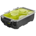 Ryobi Link Small Compact Parts Organiser - 267mm x 127mm x 508mm - IP65 Water Resistant - Detachable Bins - SuperSaverAU - view 2
