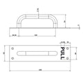 Lemaar D Pull Handle - 250 x 65 x 2mm Satin Stainless Steel - DDA Compliant - SuperSaverAU - view 3