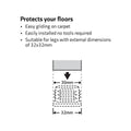 Surface Gard Chair Tips - 32mm Black Plastic - 4 Piece Set - SuperSaverAU - view 3