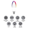 Arlec E14 Smart Candle LED Bulb 5.5W 470lm - RGB - Dimmable - 3000K-6500K - SuperSaverAU - view 3