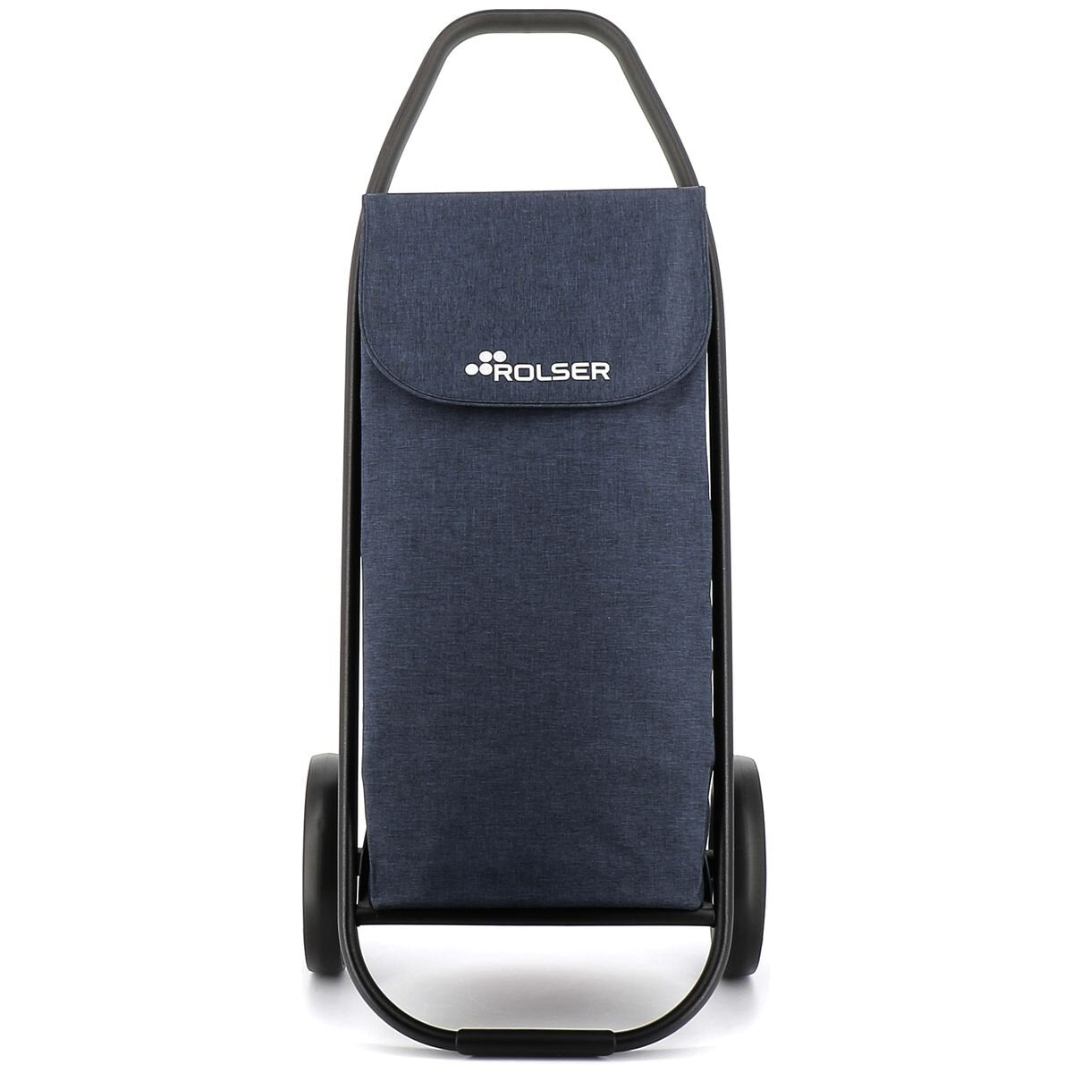 Rolser Com 2-Wheel Tweed Folding Trolley - 53L Capacity, Denim, Zippered Rear Pocket - R-COH013-1001