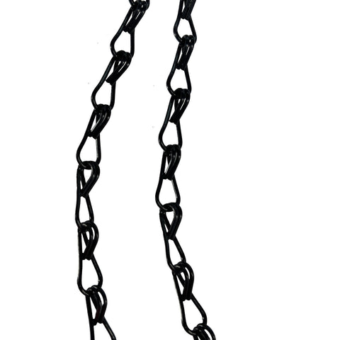 Jack 460mm Black Steel Hanging Basket Chain Set, Outdoor