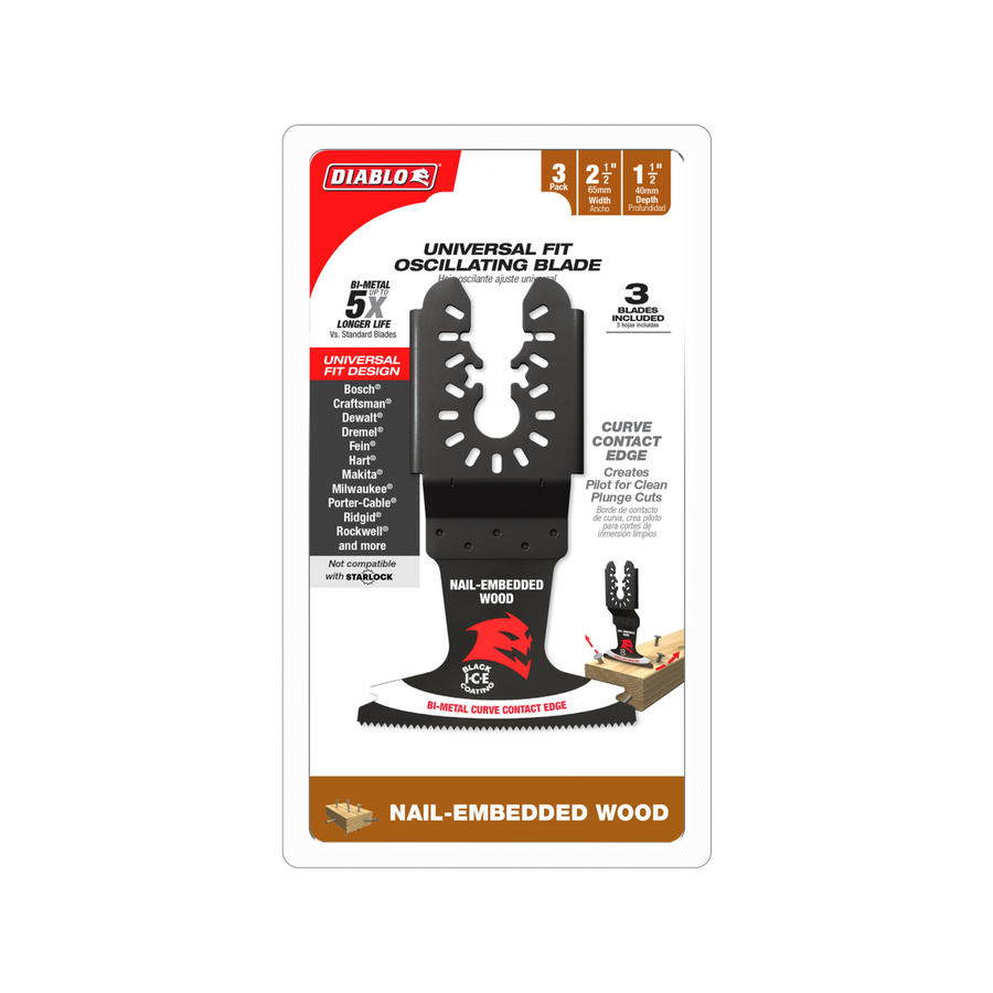Diablo 65mm Bi-Metal Multi Tool Blades - 3 Pack - Universal Fit - Durable - SuperSaverAU - view 1