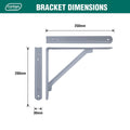 Carinya Light Stayed Bracket 250x200mm Powder Coated Steel Durable - SuperSaverAU - view 4