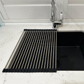 Turner Hastings Roller Mat Drainer - Stainless Steel with Black Rubber Ends, Dishwasher Safe - RM4332-SS