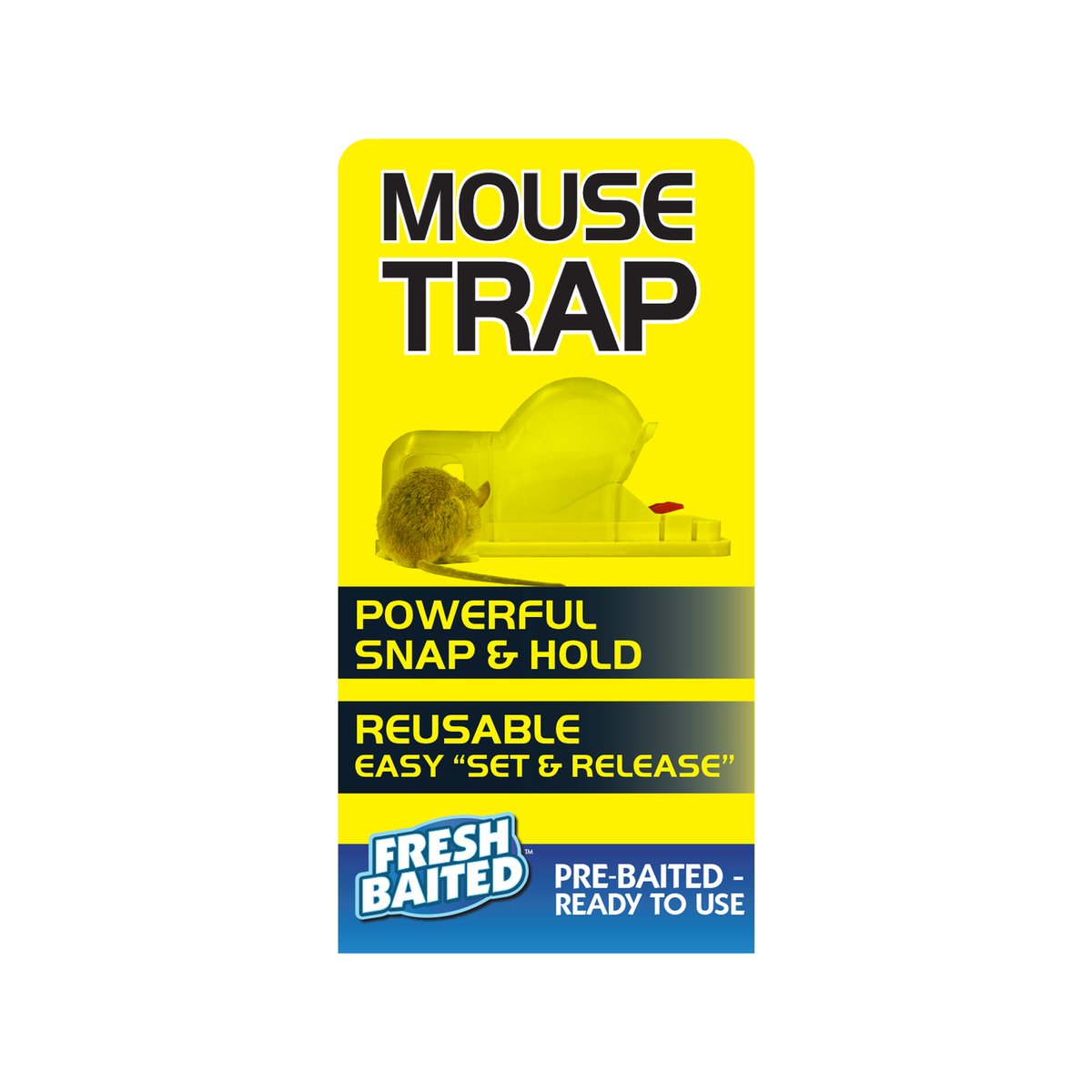 The Big Cheese Pet Safer Mouse Trap - Reusable Indoor Rodent Control - 95mm x 23mm x 75mm - SuperSaverAU - view 3