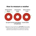 Fix A Loo Seating Washer - Caroma Duoflo & Thunderflush - 78mm x 122mm - Red - SuperSaverAU - view 3