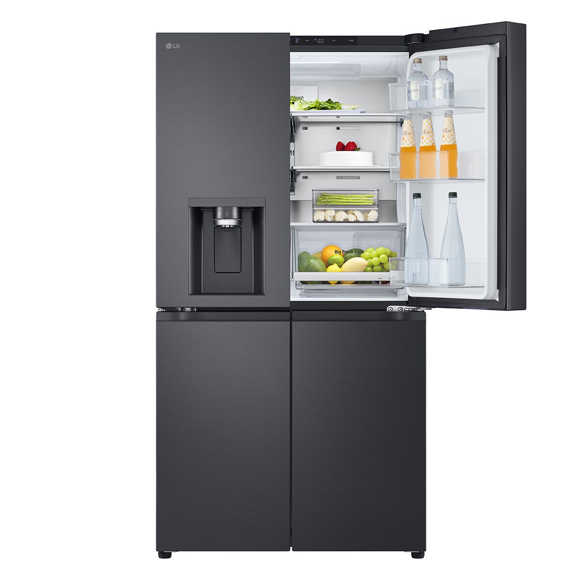 LG 637L French Door Fridge - Ice and Water, Matte Black, Inverter Linear Compressor - GF-L700MBL