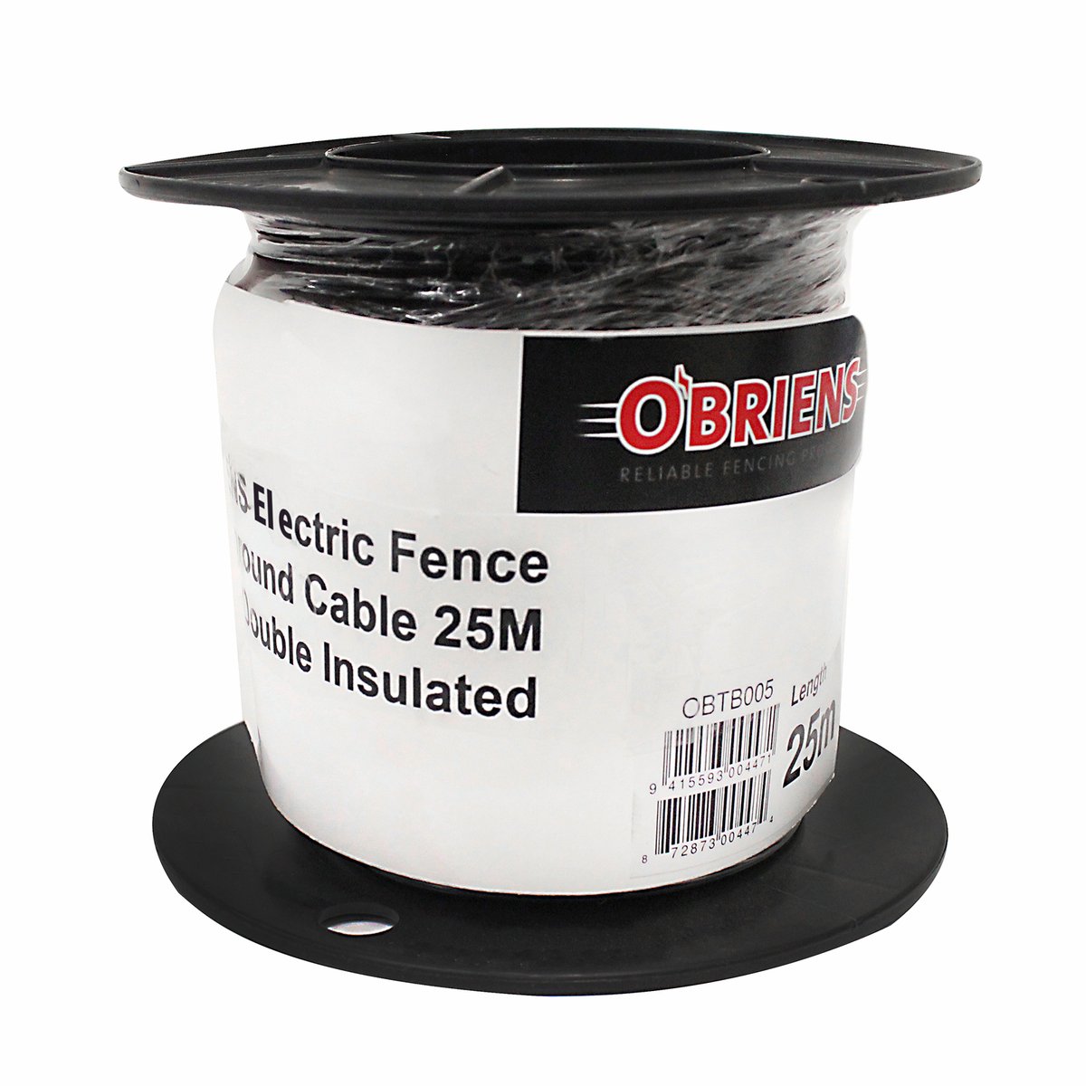 O Briens Electric Fencing Cable Leadout 25m 5mm Black - Durable Connection - SuperSaverAU - view 1