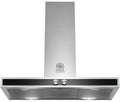 La Germania 90cm Futura Series canopy rangehood - stainless steel, black glass fascia, 1000m³/h - K9G9X